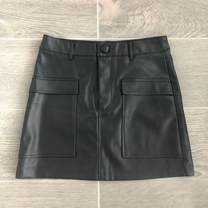 Zara Faux Leather Mini Skirt